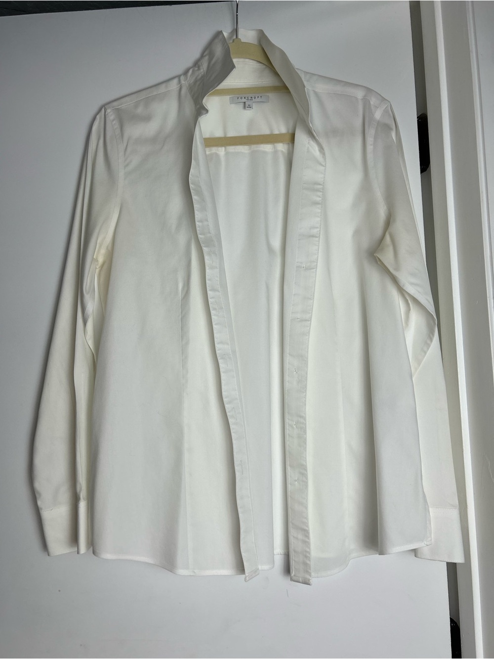 Foxcroft Cream Button-Front Shirt